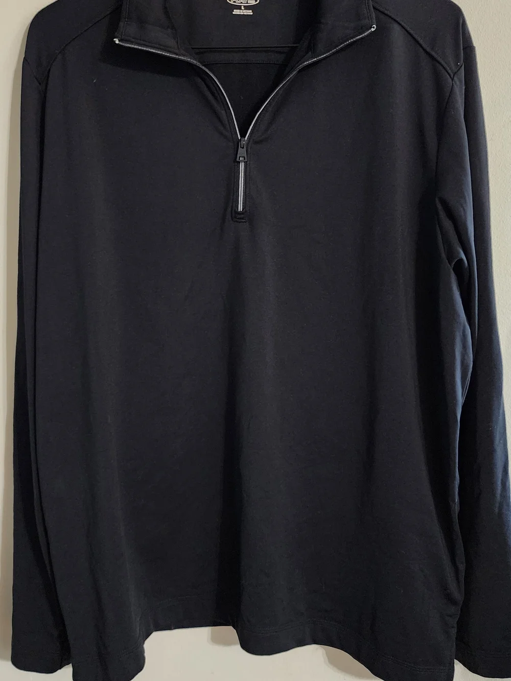Greg Norman PlayDry Black 1/4 Zip Long Sleeve Golf Pullover Jacket Sz L